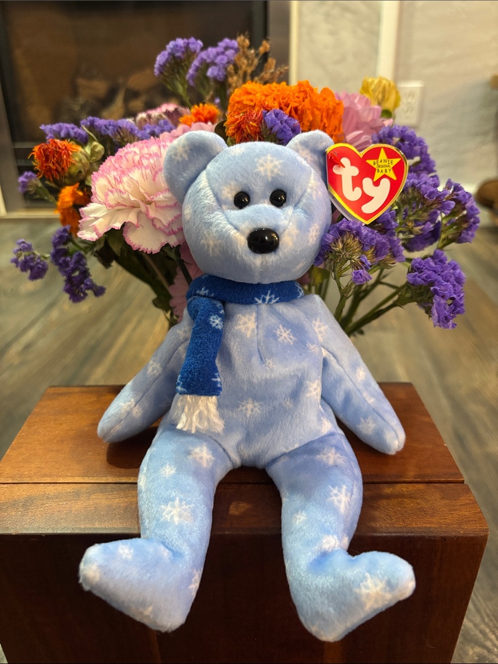 Ty 1999 Holiday Teddy Beanie Baby Plush with Scarf